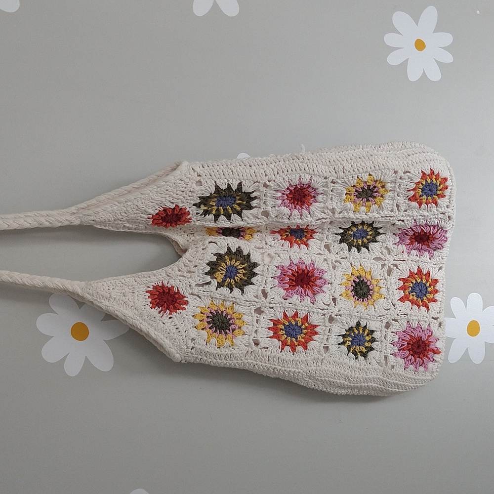 Universal Thread White Crochet Multicolor Granny … - image 8